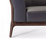 Кресло большое c каркасом из массива дерева Walnut Armchair варинант исполнения - 3 | Loft Concept в Волгограде