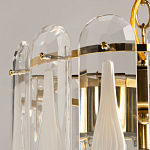 Люстра многоярусная с овальными прозрачными подвесками 28 см Harmonica варинант исполнения - 7 | Loft Concept в Волгограде