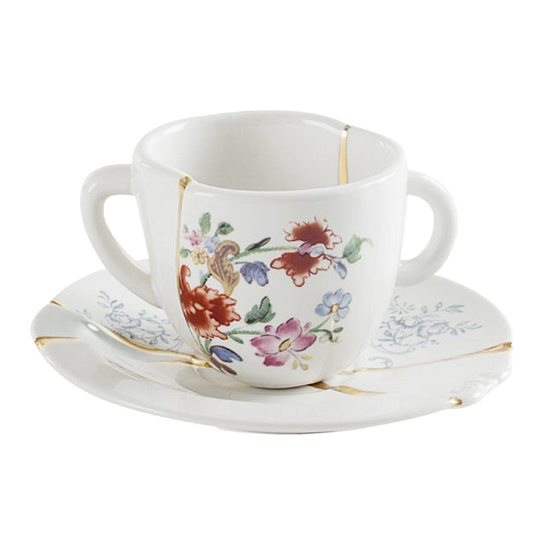 Кофейная пара Seletti Kintsugi Белый Золотой Мульти Кофейная пара Seletti Kintsugi Белый Золотой Мульти в Волгограде | Loft Concept