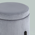 Серо-голубой пуф на черных ножках SANJAY варинант исполнения - 4 | Loft Concept в Волгограде