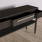 Дизайнерская Консоль с полкой и ящиком Primo Темный орех варинант исполнения - 7 | Loft Concept в Волгограде