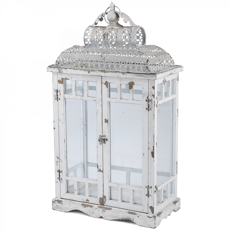 Подсвечник Provence Arbor Белый винтажная патина Прозрачное Стекло Подсвечник Provence Arbor Белый винтажная патина Прозрачное Стекло в Волгограде | Loft Concept