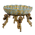 Чаша с орнаментом на бронзовых ножках в виде ангелов Eden Garden варинант исполнения - 2 | Loft Concept в Волгограде