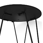 Стол журнальный с круглой столешницей из стекла Gold and Black Marble варинант исполнения - 5 | Loft Concept в Волгограде