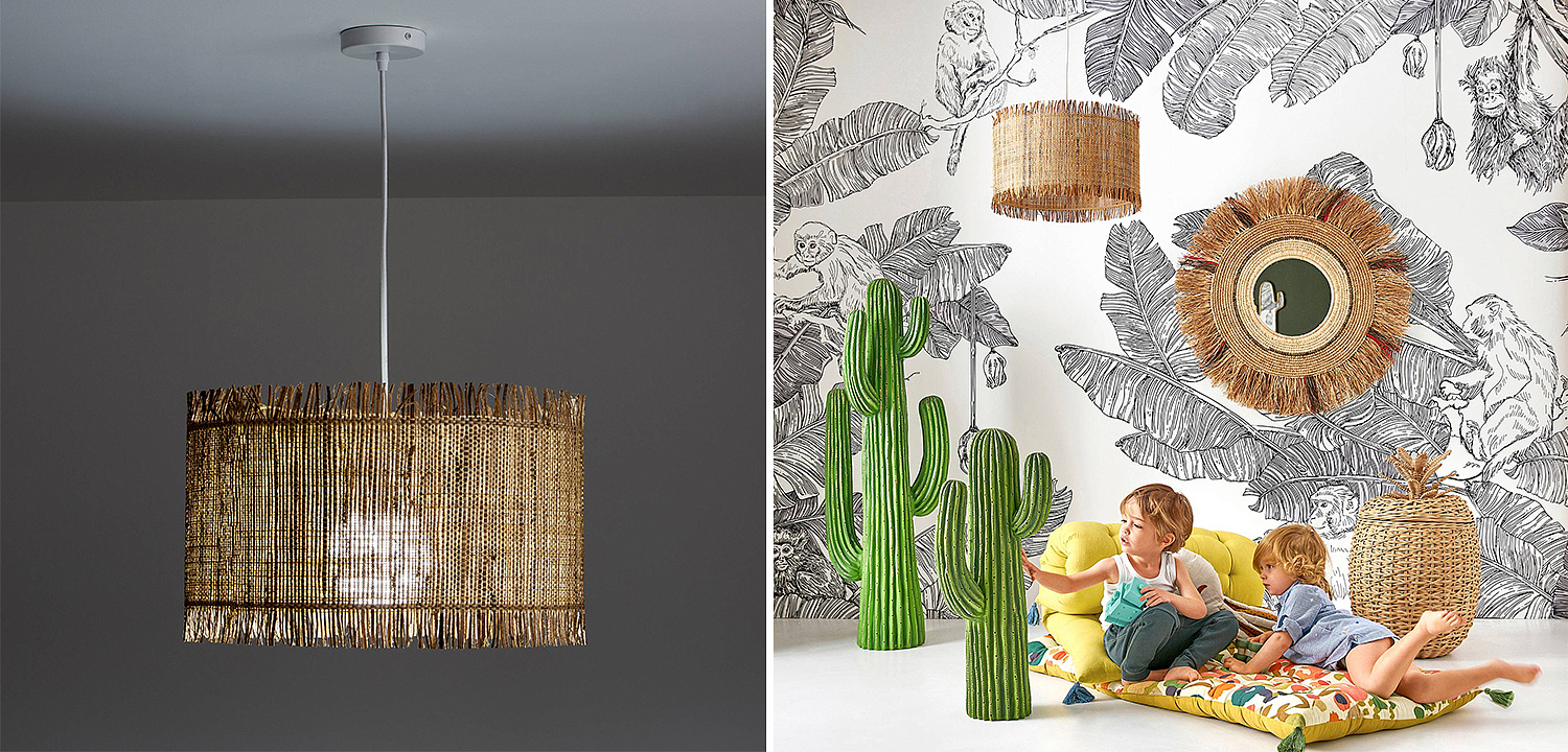 Подвесной светильник Wicker Raffia Hanging lamp Подвесной светильник Wicker Raffia Hanging lamp - Loft-Concept в Волгограде