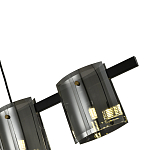 Подвесной светильник светодиодный с 5-ю цилиндрическими плафонами светло-серого цвета из стекла и стали Andrea Сhandelier Grey варинант исполнения - 3 | Loft Concept в Волгограде