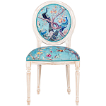 Стул из массива бука с изображением птиц и цветов Turquoise Beige Chinoiserie Garden Chair варинант исполнения - 1 | Loft Concept в Волгограде