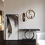 Консоль чёрная с геометрическим основанием Josette варинант исполнения - 2 | Loft Concept в Волгограде