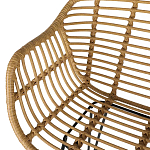 Стул барный с ротанговым плетением Half Bar Chair with Wicker с подлокотниками варинант исполнения - 8 | Loft Concept в Волгограде