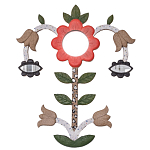 Зеркало-цветок из картона в русском стиле варинант исполнения - 1 | Loft Concept в Волгограде