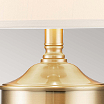 Настольная лампа со тканевым абажуром и прозрачным ребристым стеклянным основанием Quoizel варинант исполнения - 2 | Loft Concept в Волгограде