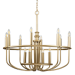  Люстра круглая двухъярусная цвета латунь с 12-ю лампами Kichler варинант исполнения - 1 | Loft Concept в Волгограде