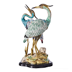 Статуэтка в виде двух птиц из фарфора с бронзовыми элементами Bird of the Garden of Eden варинант исполнения - 1 | Loft Concept в Волгограде