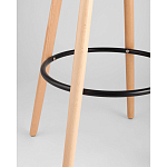 Пластиковый барный стул на ножках из массива бука Eames White варинант исполнения - 4 | Loft Concept в Волгограде