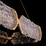 Люстра прямоугольная с текстурным природным рисунком IceFlame варинант исполнения - 3 | Loft Concept в Волгограде