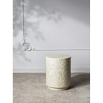 Приставной столик с рисунком из раковин устриц Bone Inlay варинант исполнения - 10 | Loft Concept в Волгограде