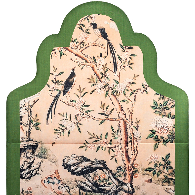 Изголовье для кровати Beige and Green Chinoiserie Зеленый Бежевый в Волгограде | Loft Concept 