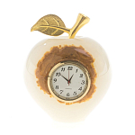 Часы настольные в виде яблока из натурального камня Оникс Stone Clock варинант исполнения - 5 | Loft Concept в Волгограде