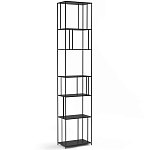 Высокий стеллаж из металла Menzie High Metal Rack Black варинант исполнения - 1 | Loft Concept в Волгограде