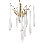 Бра с хрустальными подвесками в виде капель Droplet Crystal Gold Wall Lamp варинант исполнения - 1 | Loft Concept в Волгограде