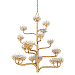 Люстра золотая в виде растения Golden Flower Glade варинант исполнения - 4 | Loft Concept в Волгограде