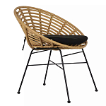 Стул круглый с ротанговым плетением Round Wicker Stool варинант исполнения - 1 | Loft Concept в Волгограде