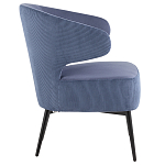 Современное мягкое кресло на металлических ножках Rakush Blue варинант исполнения - 5 | Loft Concept в Волгограде