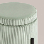 Светло-зеленый пуф на черных ножках SANJAY варинант исполнения - 4 | Loft Concept в Волгограде