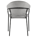 Серый стул с обивкой из искусственной замши Alexis варинант исполнения - 4 | Loft Concept в Волгограде