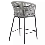 Стул барный с декоративным плетением на спинке и подлокотниках Chair Weave варинант исполнения - 3 | Loft Concept в Волгограде