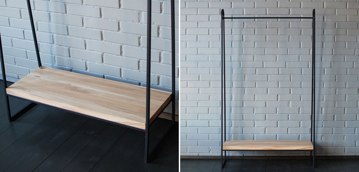 Рейл Amba Industrial Metal Rust Clothes Rail Рейл Amba Industrial Metal Rust Clothes Rail - Loft-Concept в Волгограде