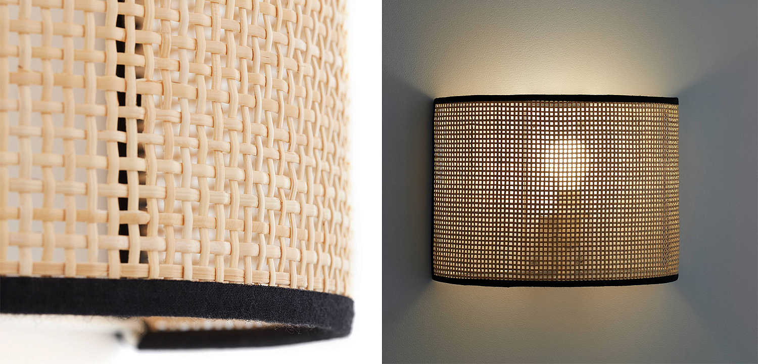 Бра Ottar Wicker Bamboo Cane beige black Бра Ottar Wicker Bamboo Cane beige black - Loft-Concept в Волгограде