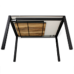 Стол обеденный раздвижной с прямоугольной столешницей на четырех черных ножках Blair варинант исполнения - 5 | Loft Concept в Волгограде