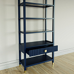 Стеллаж Elsa Dreams Blue со стеклянными полками и ящиком варинант исполнения - 3 | Loft Concept в Волгограде