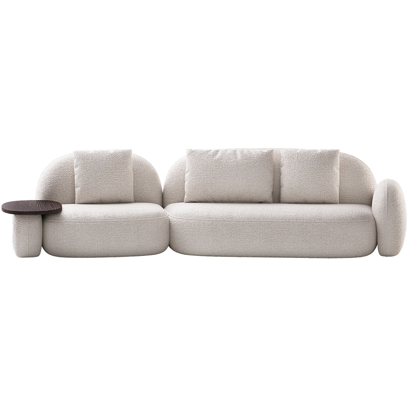 Модульный Диван Orus с овальным столиком  Молочный Орех в Волгограде | Loft Concept 