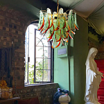 Люстра стеклянная с зелеными лепестками Green Leaf Fall варинант исполнения - 5 | Loft Concept в Волгограде