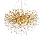 Люстра подвесная с прозрачными стеклянными подвесками в форме капель Диаметр 80 см Droplet Chandelier варинант исполнения - 14 | Loft Concept в Волгограде