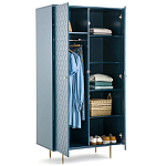 Шкаф двухдверный Scale Ornament Blue Wardrobe варинант исполнения - 5 | Loft Concept в Волгограде