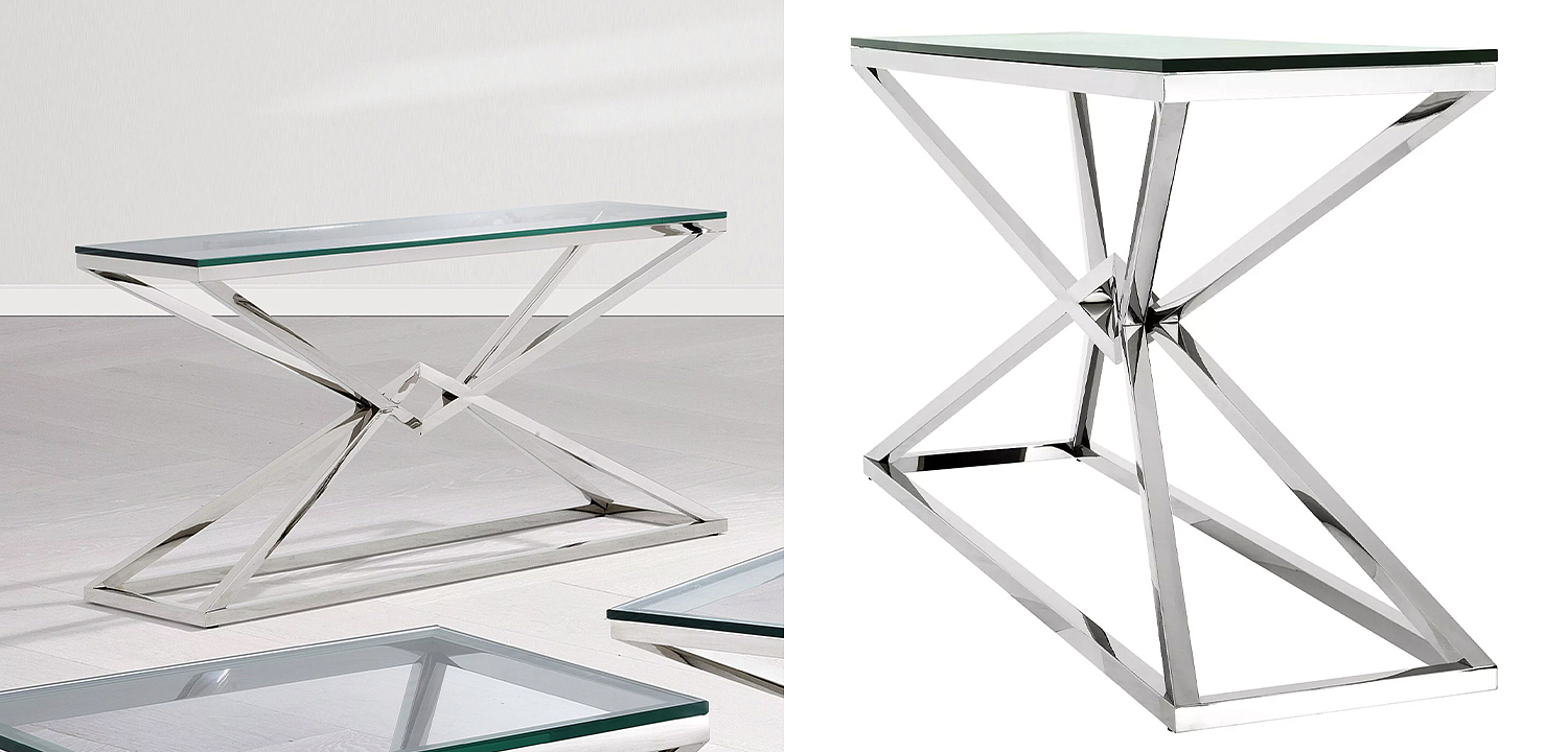 Консоль Eichholtz Console Table Connor L Chrome Консоль Eichholtz Console Table Connor L Chrome - Loft-Concept в Волгограде