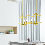 Подвесной светильник прямоугольный 5-ти ламповый Linear Kitchen Light варинант исполнения - 3 | Loft Concept в Волгограде