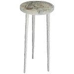 Круглый журнальный столик со столешницей из эпоксидной смолы Epoxy Resin Flowers Coffee Table варинант исполнения - 1 | Loft Concept в Волгограде