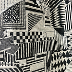 Мебельная ткань Шенилл черно-белый принт 280 см T3-44 варинант исполнения - 2 | Loft Concept в Волгограде