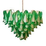Люстра из стеклянных зеленых лепестков Petalled Illuminator варинант исполнения - 1 | Loft Concept в Волгограде