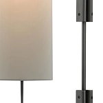 Бра чёрное с тканевым абажуром в форме цилиндра Rough Beauty варинант исполнения - 1 | Loft Concept в Волгограде