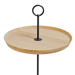 Pin журнальный столик с кольцом из натурального дуба и бетона варинант исполнения - 1 | Loft Concept в Волгограде