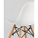 Пластиковый стул на ножках из массива бука Eames Small White варинант исполнения - 3 | Loft Concept в Волгограде