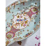 Блюдо овальное из голубого фарфора с ручками в виде бабочек и цветочным рисунком Blue Garden варинант исполнения - 8 | Loft Concept в Волгограде