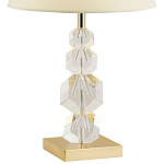 Настольная лампа с абажуром и основанием из хрусталя Neri Crystal Cubes Gold Table Lamp варинант исполнения - 2 | Loft Concept в Волгограде