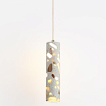 Подвесной светильник с цилиндрическим белым бетонным плафоном Terrazzo Light варинант исполнения - 1 | Loft Concept в Волгограде
