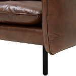 Трехместный кожаный диван на ножках темно-коричневый Tailler Sofa Brown варинант исполнения - 4 | Loft Concept в Волгограде